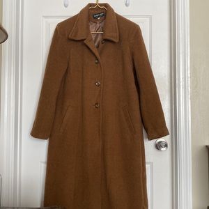 Peruvian Alpaca Camel Brown Wool Pea Coat